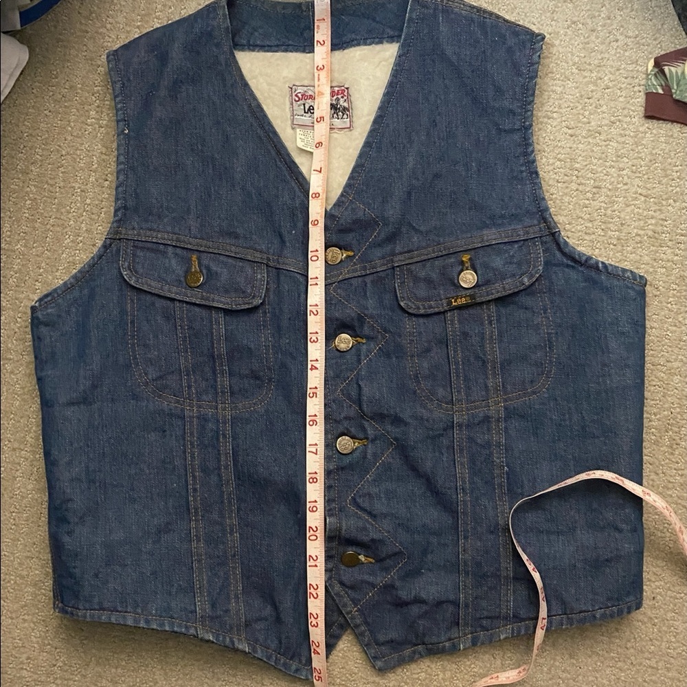 Vintage Storm Rider Lee Denim Sherpa Vest - Picture 5 of 6